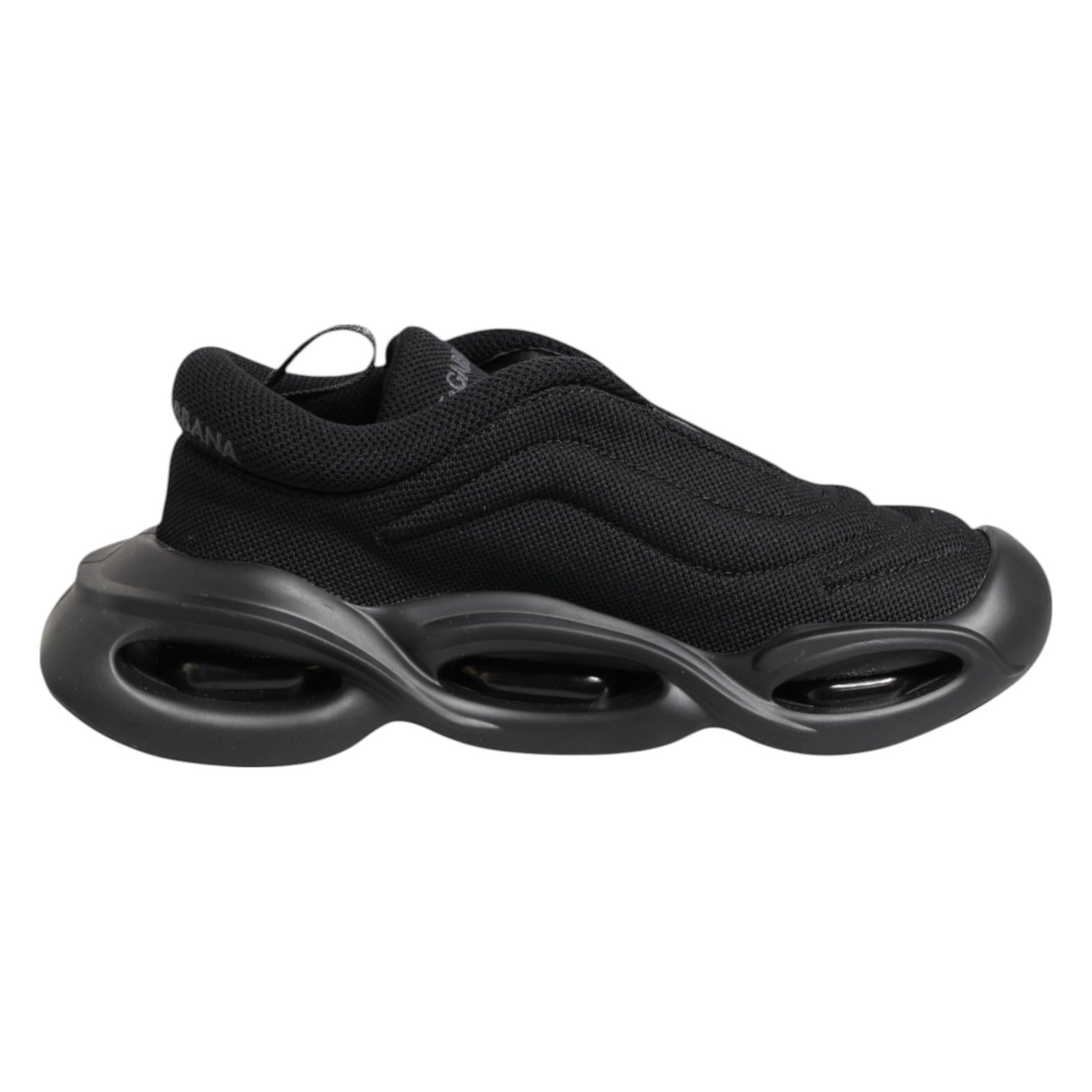 Dolce & Gabbana Μαύρα Slip On Χαμηλά Sneakers Wave