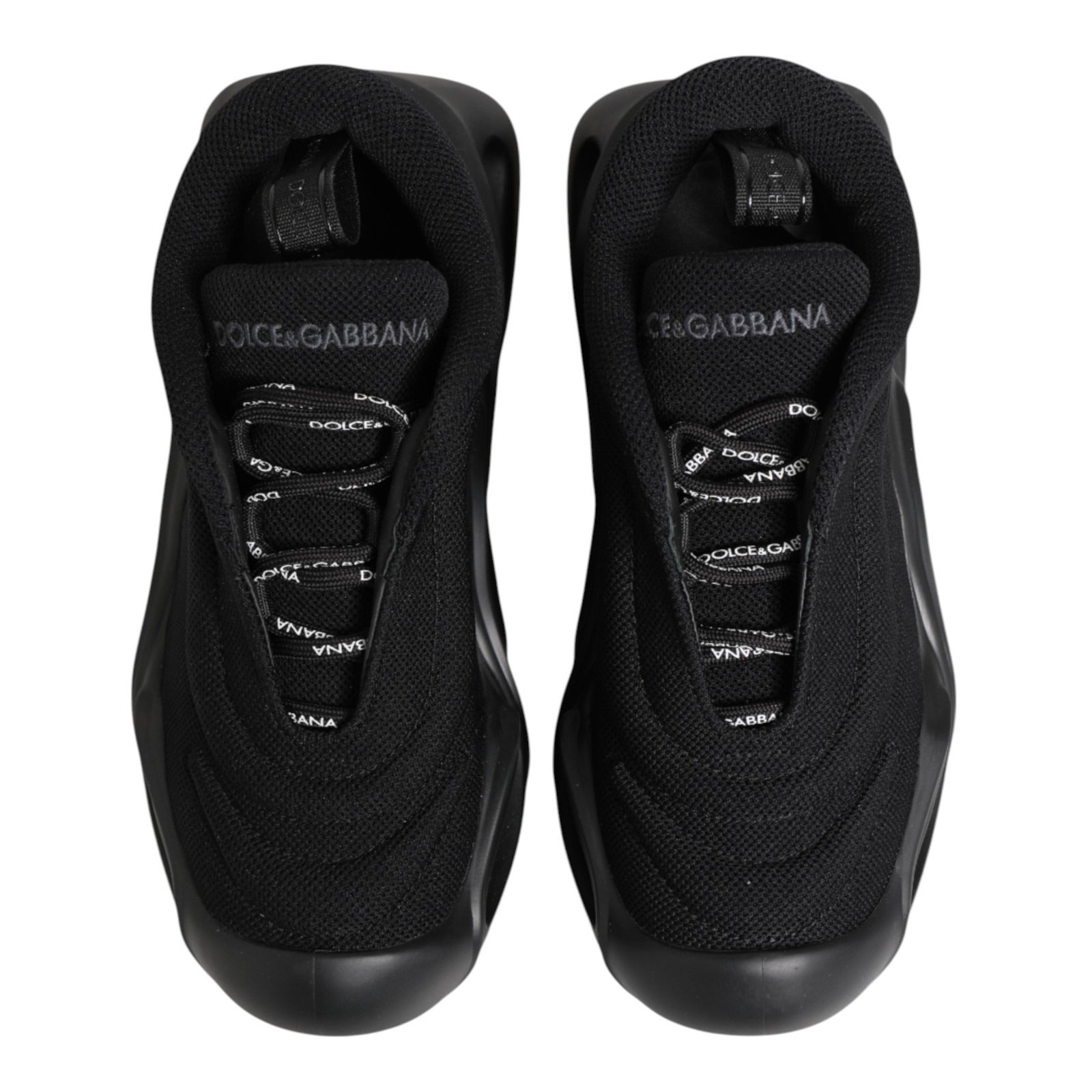 Dolce & Gabbana Μαύρα Slip On Χαμηλά Sneakers Wave