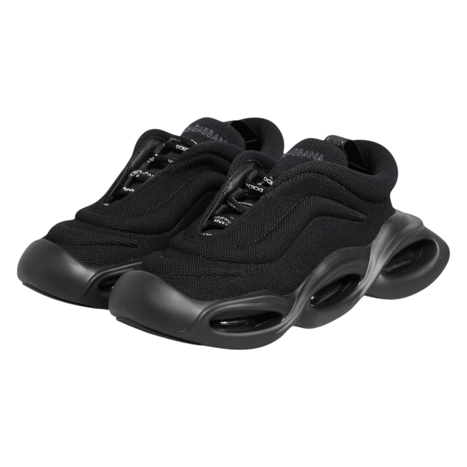 Dolce & Gabbana Μαύρα Slip On Χαμηλά Sneakers Wave