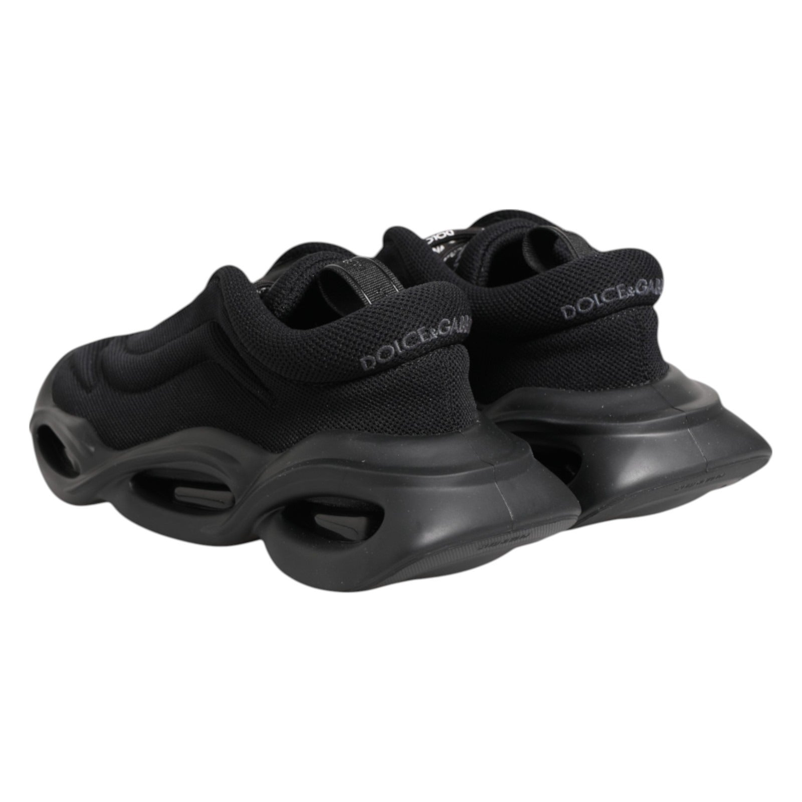 Dolce & Gabbana Μαύρα Slip On Χαμηλά Sneakers Wave
