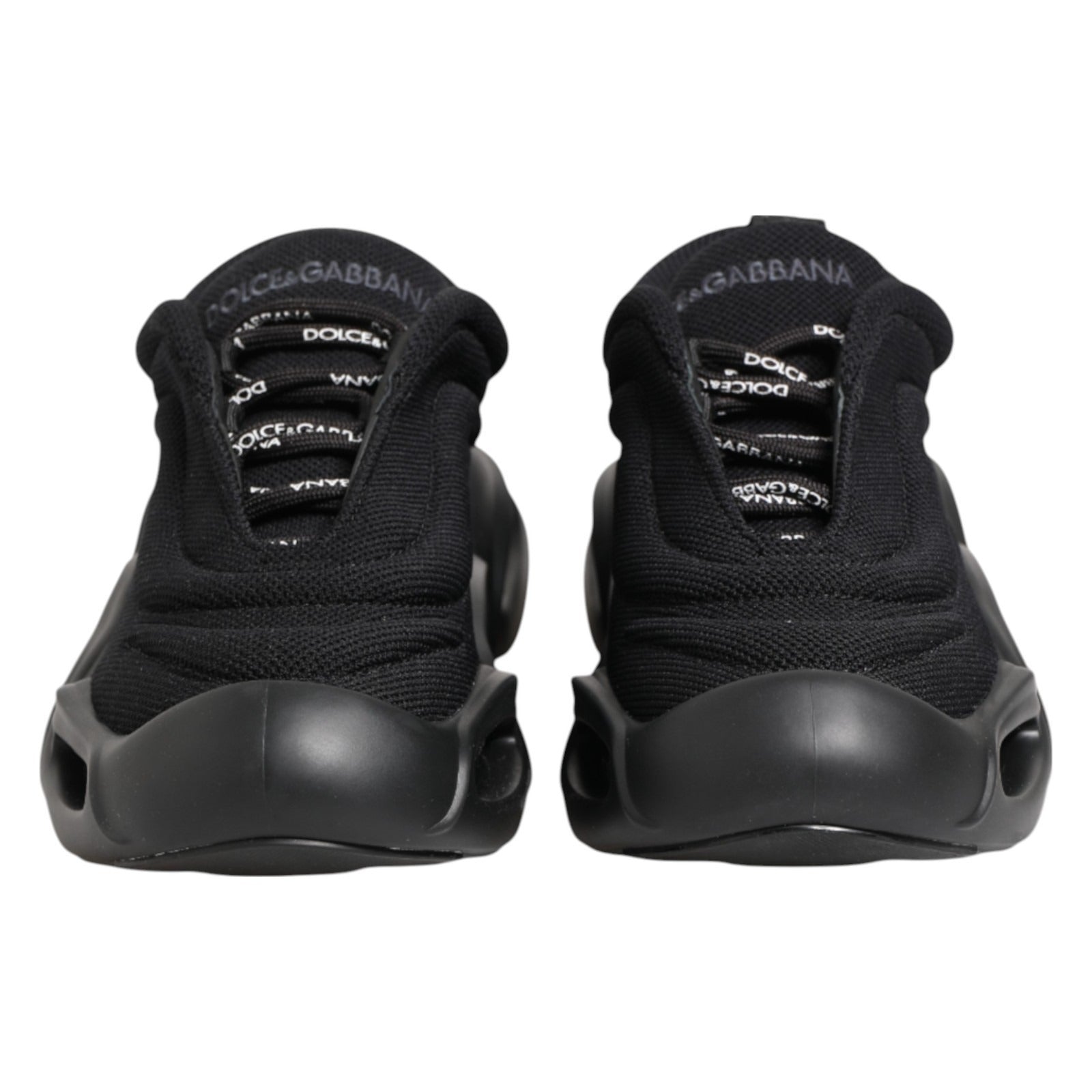 Dolce & Gabbana Μαύρα Slip On Χαμηλά Sneakers Wave