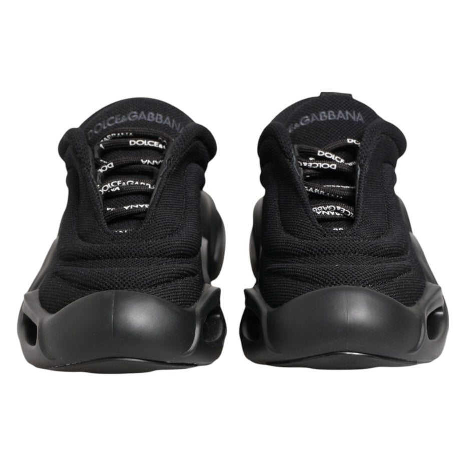 Dolce & Gabbana Μαύρα Slip On Χαμηλά Sneakers Wave